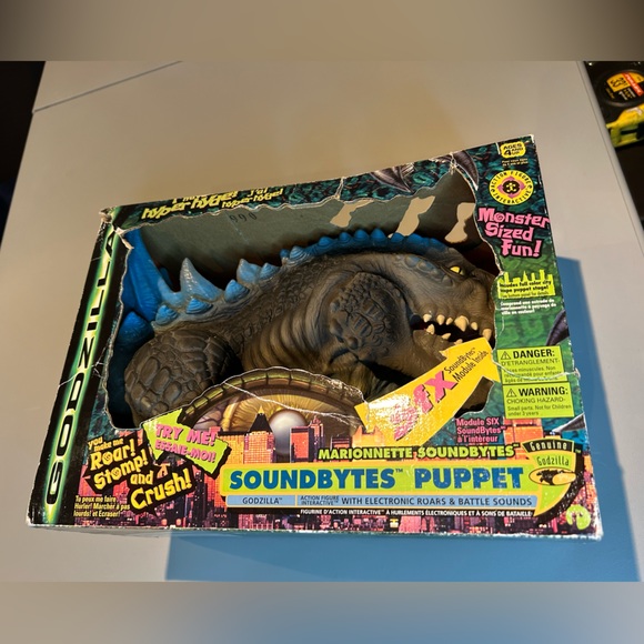 GODZILLA HAND PUPPET SOUNDBYTES Vintage Toy 1998 Figure Japan - Picture 13 of 14